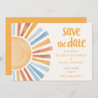 Save the Date boho bohemian sunshine zon