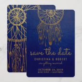 Save The Date Boho Dreamcatcher Nepgoud Folie (Voorkant / Achterkant)
