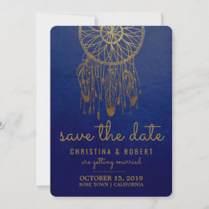 Save The Date Boho Droomvanger Nep Goud Folie