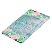 Save the date! Boho Succulents Geometric Lijst Magneet (Linkerzijde)