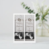 Save the Date Book Mark Favors Hoefijzers Wood Aankondigingskaart (Staand voorkant)