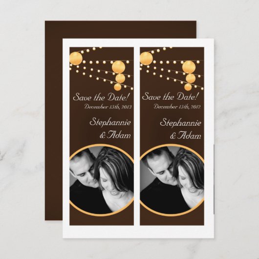 Save the Date Book Mark geeft de voorkeur aan papi Aankondigingskaart (Voorkant / Achterkant)