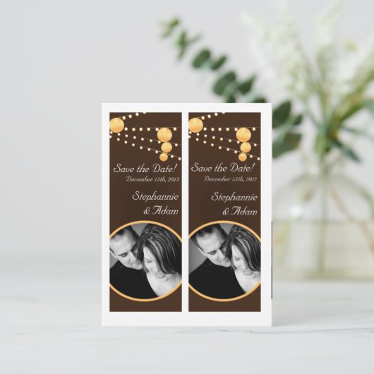 Save the Date Book Mark geeft de voorkeur aan papi Aankondigingskaart (Staand voorkant)