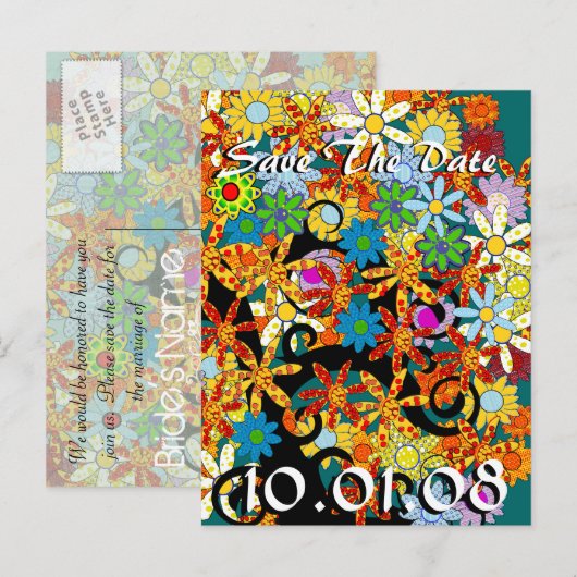 Save The Date - Boom van de Liefde - Gepersonalise Aankondigingskaart (Voorkant / Achterkant)