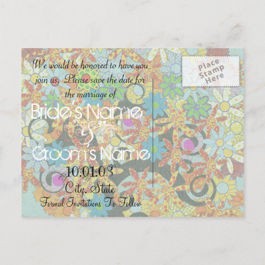 Save The Date - Boom van de Liefde - Gepersonalise Aankondigingskaart (Achterkant)