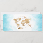 Save the Date Boordpas Kaart Cruise QR Code Uitnod (Achterkant)