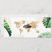 Save the Date Boordpas Wereldkaart Cruise Kaart (Achterkant)