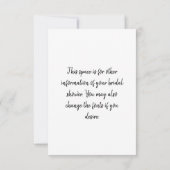 Save the Date Bridal Shower Kaart (Achterkant)