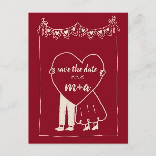 Save the date briefkaart (Voorkant)