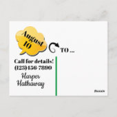 Save the date briefkaart (Achterkant)