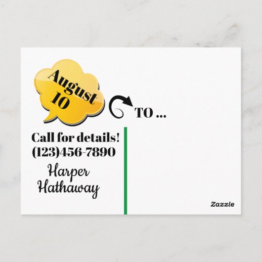 Save the date briefkaart (Achterkant)