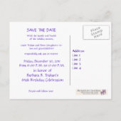 Save the Date briefkaart 2 - Witte Anthuriums (Achterkant)