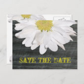Save The Date Briefkaart - Daisy & Barnwood (Voorkant / Achterkant)