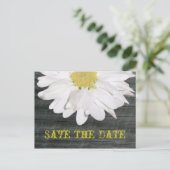 Save The Date Briefkaart - Daisy & Barnwood (Staand voorkant)