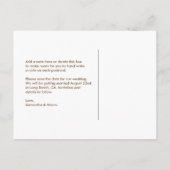 Save the Date Briefkaart, fotokaart, Strandbruilof Aankondigingskaart (Achterkant)