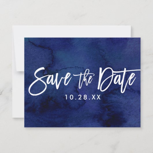 SAVE THE DATE BRIEFKAART geschilderd marine waterv (Voorkant)
