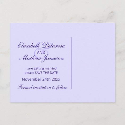 Save the Date Briefkaart geverfde hibiscus (Achterkant)