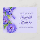 Save the Date Briefkaart geverfde hibiscus (Voorkant)