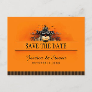 Save the Date Briefkaart - Halloween Liefde