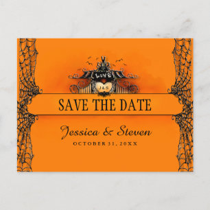 Save the Date Briefkaart - Halloween Liefde