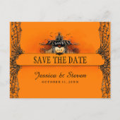 Save the Date Briefkaart - Halloween Liefde (Voorkant)
