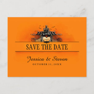 Save the Date Briefkaart - Halloween Liefde