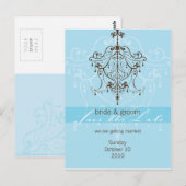 SAVE THE DATE BRIEFKAART:: kroonluchter Briefkaart (Voorkant / Achterkant)