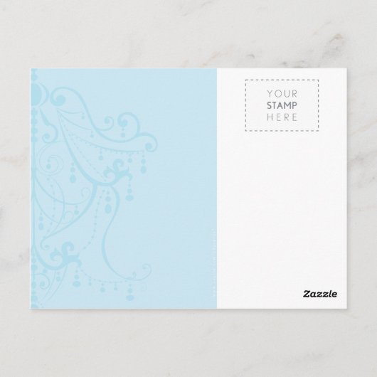 SAVE THE DATE BRIEFKAART:: kroonluchter Briefkaart (Achterkant)