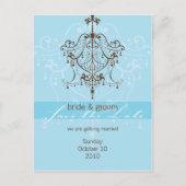 SAVE THE DATE BRIEFKAART:: kroonluchter Briefkaart (Voorkant)