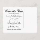 Save the Date Briefkaart - Lime Green Zonnebloem (Achterkant)