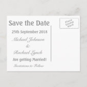 Save the Date Briefkaart Schattigee Cartoon Paar & (Achterkant)
