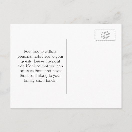 Save the Date Briefkaart - Twee Harten, Kraft Glit (Achterkant)