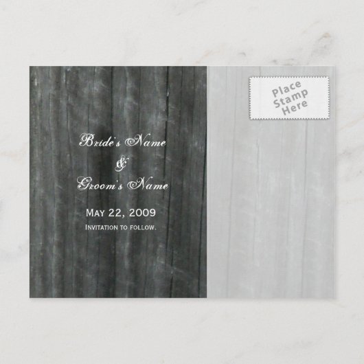 Save the Date Briefkaart - Twee Rozen en schuurdeu (Achterkant)