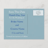 Save the Date Briefkaart voor Beach Wedding (Achterkant)