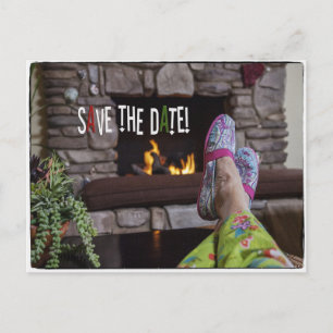 Save The Date Briefkaart voor Pajama partij