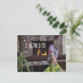 Save The Date Briefkaart voor Pajama partij (Staand voorkant)