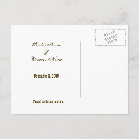 Save the Date Briefkaart - Witte Kerk (Achterkant)