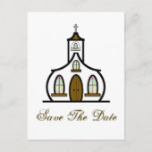 Save the Date Briefkaart - Witte Kerk (Voorkant)