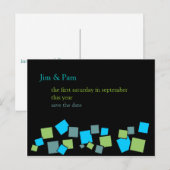 Save the Date Briefkaarten: 2 Hip Aankondigingskaart (Voorkant / Achterkant)