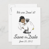Save the Date Briefkaarten Doin' it! bruidegom Kaa (Voorkant / Achterkant)