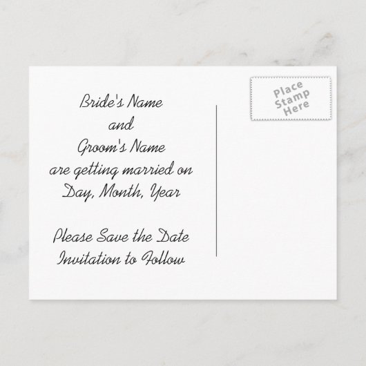 Save the Date Briefkaarten Doin' it! bruidegom Kaa (Achterkant)