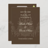 Save the Date briefkaarten, kroonluchter Aankondigingskaart (Voorkant / Achterkant)