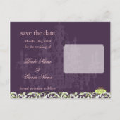 Save the Date briefkaarten, kroonluchter werveling Aankondigingskaart (Achterkant)