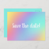 Save the date! Briefkaarten voor gradiënt Freeform (Voorkant / Achterkant)