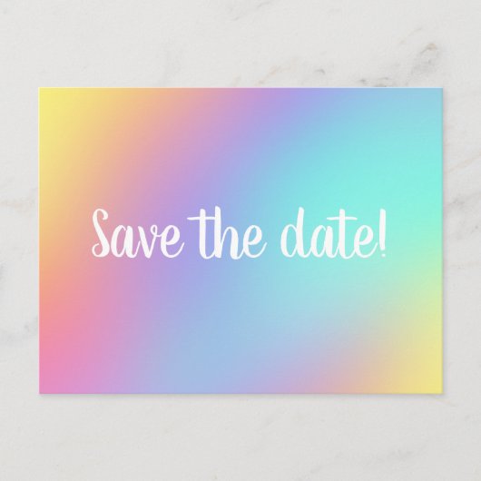 Save the date! Briefkaarten voor gradiënt Freeform (Voorkant)