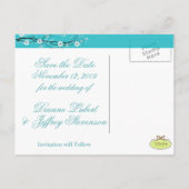 Save the Date briefkaarten witte bloesems (Achterkant)