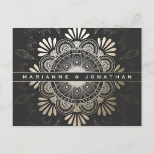 Save the Date Briefkaarten Zwart & Gouden Folie Ma