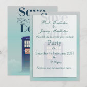 Save the Date Britse Politie Box Kaart (Voorkant / Achterkant)