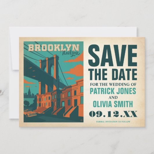 Save the date | Brooklyn, NY (Voorkant)