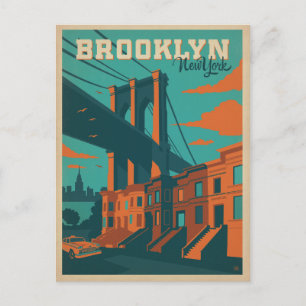 Save the date   Brooklyn, NY Aankondigingskaart